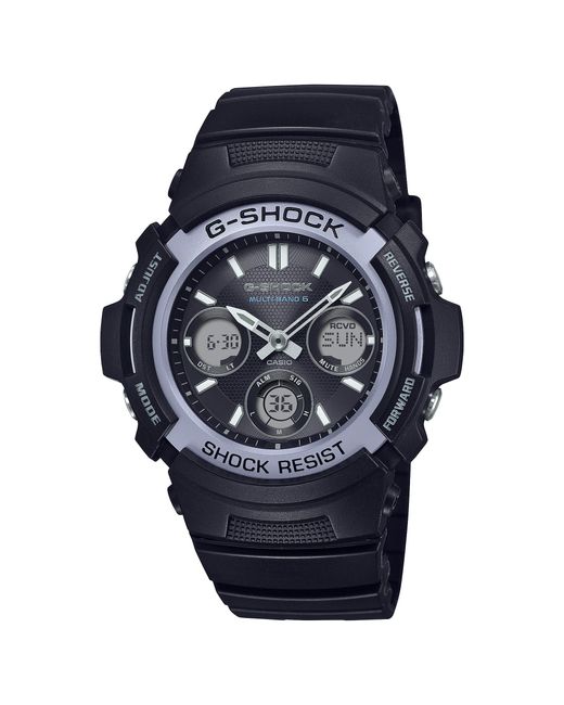 G-Shock Blue Awg-100 M100 Series | G-shock Fire Package | 's Analog-digital Solar Watch | Black | 200m Wr | Multi Band 6 | World Time | for men