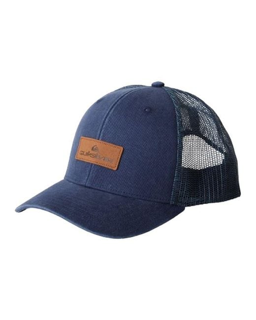 Quiksilver Blue Down The Hatch Snapback Trucker Hat for men