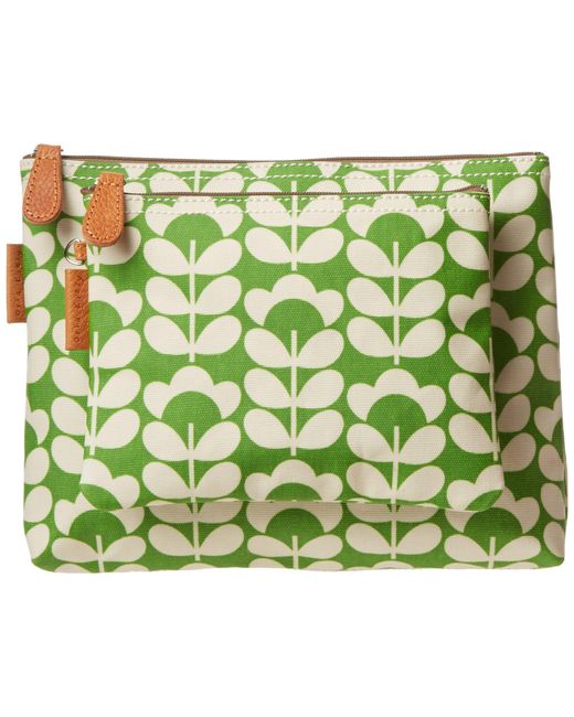 Orla Kiely Matt Laminated Sweetpea 2 In 1 Cosmetic Bag in Green Lyst