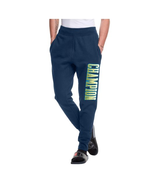 Champion Blue Reverse Weave Sweatpants With Pockets for men