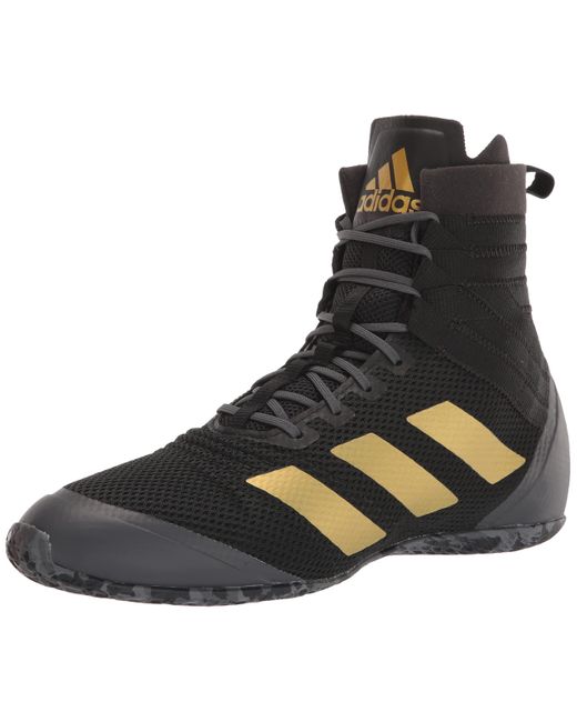 adidas Speedex 18 Boxing Shoe in Black/Gold Metallic/Carbon (Black) | Lyst
