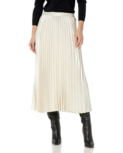 Anne Klein Natural Pull On Pleated Skirt