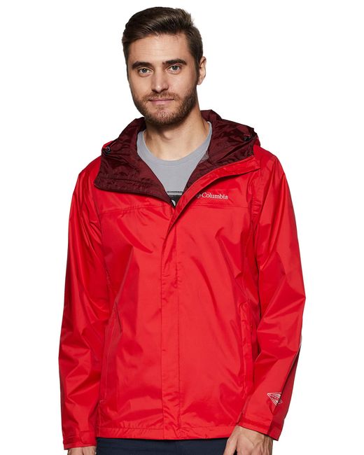 Columbia Synthetic Watertight Ii Rain Jacket in Red for Men - Save 46% ...