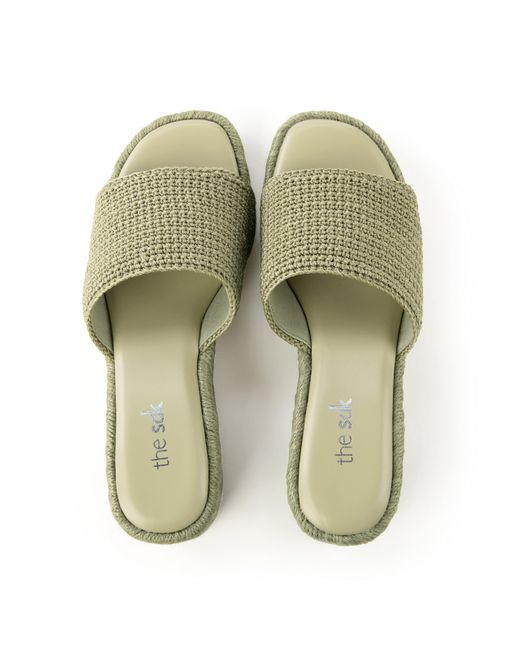 The Sak Leather Brynna Espadrille Wedge Mule in Sage (Green) Lyst