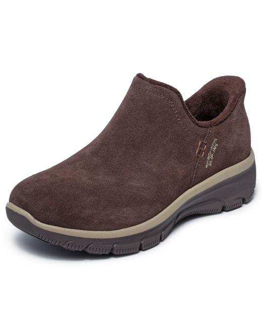 Skechers Brown Easy Going-modern Hour Suede Hands Free Slip-ins Ankle Boot
