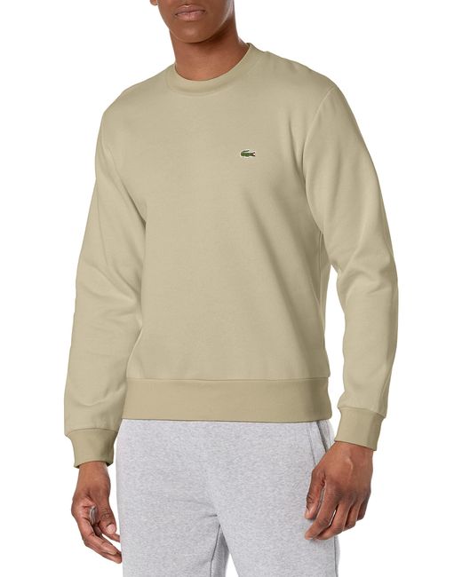 Lacoste Natural Organic Brushed Cotton Sweatshirt for men