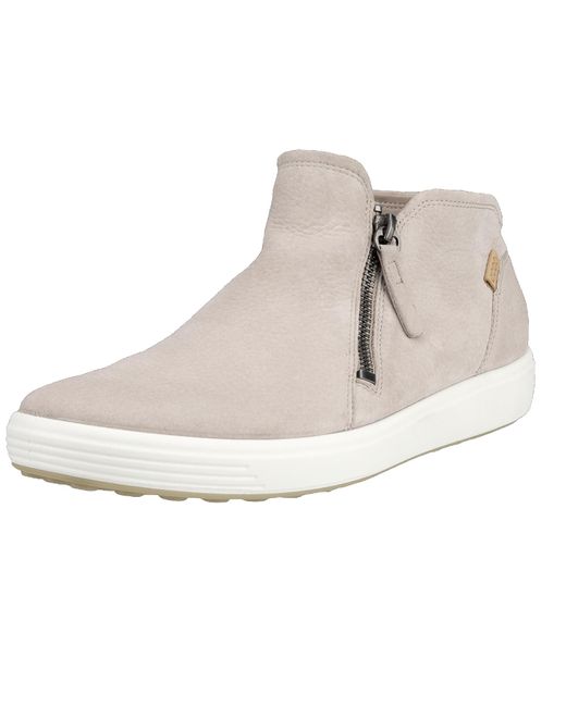 Ecco Soft 7 Side Zip Bootie Sneaker in White Lyst UK