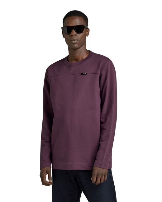 G-Star RAW Purple Tweeter Long Sleeve T-shirt for men