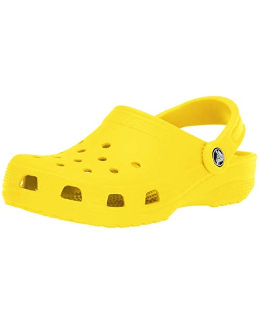 fluffy yellow crocs