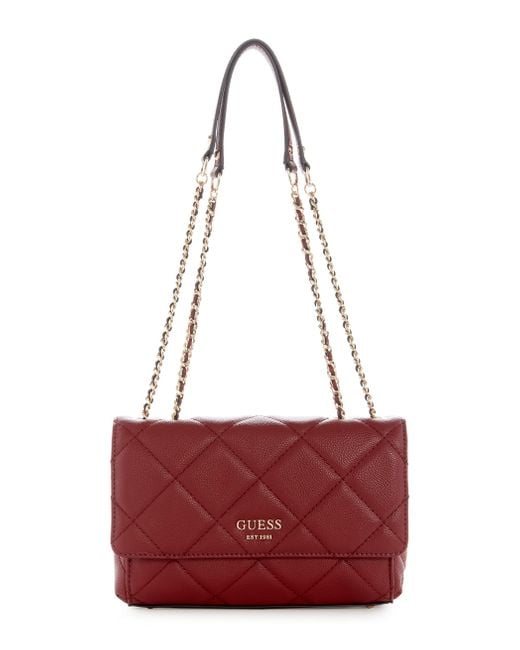 Guess Red Fantine Convertible Crossbody Flap