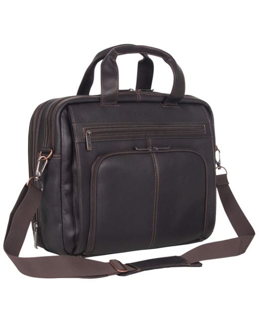 Cole Reaction Hattan Colombian Leather Briefcase Expandable