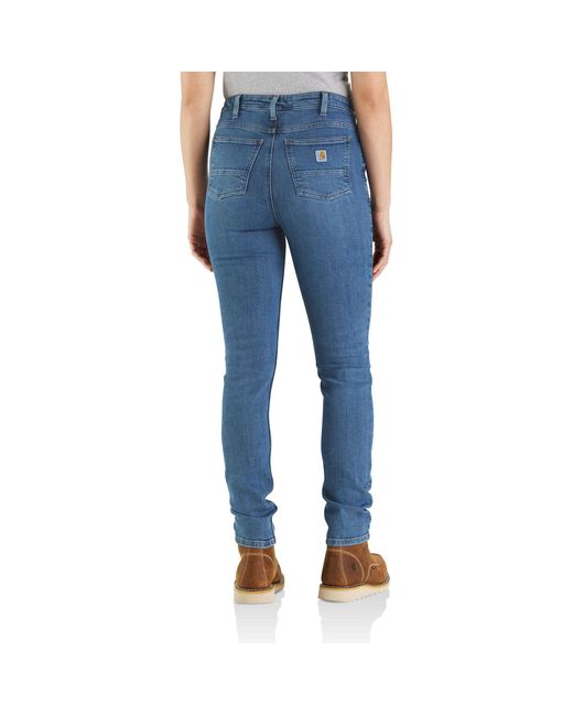 Carhartt Blue Rugged Flex Slim Fit Tapered High Rise Jean