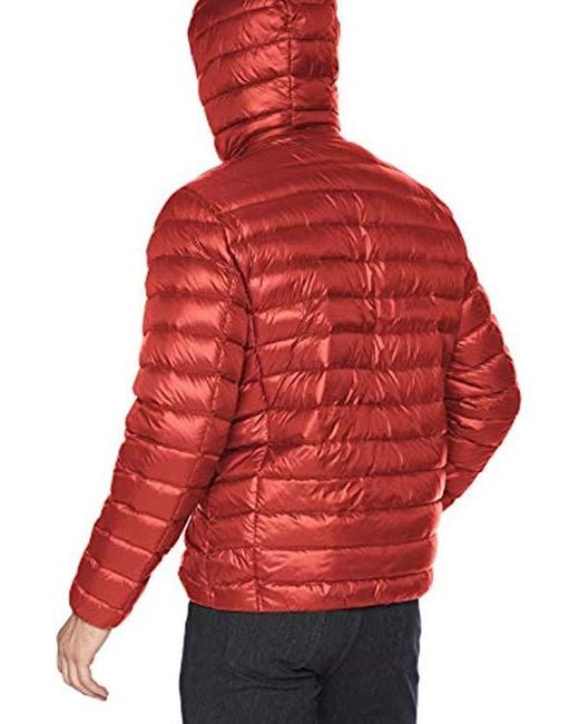 Calvin Klein Packable Down Hoody Jacket Down Coat in Red for Men Lyst