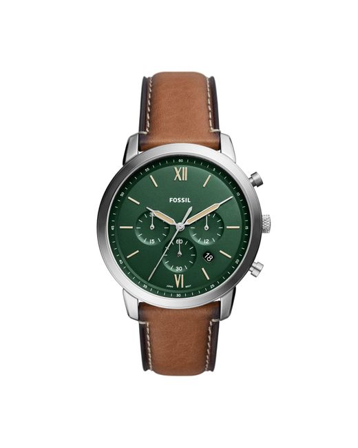 Fossil Neutra Quartz Stainless Steel And Eco Leather Chronograph Watch ...