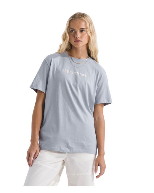 The North Face Blue Evolution Proud Short Sleeve Tee | Cotton Shirt With A Logo Graphic