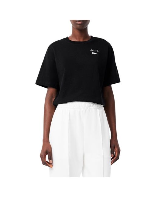 Lacoste Black Short Sleeve Relaxed T-shirt