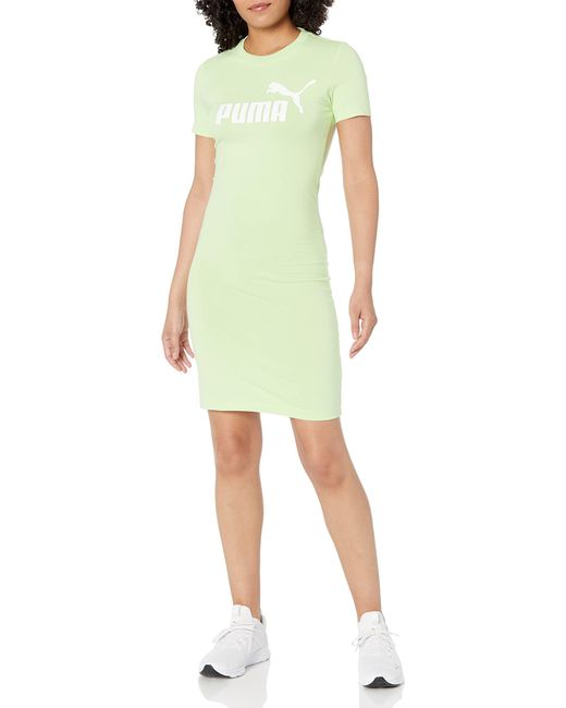 PUMA Green Womens Essentials Slim Tee Dress