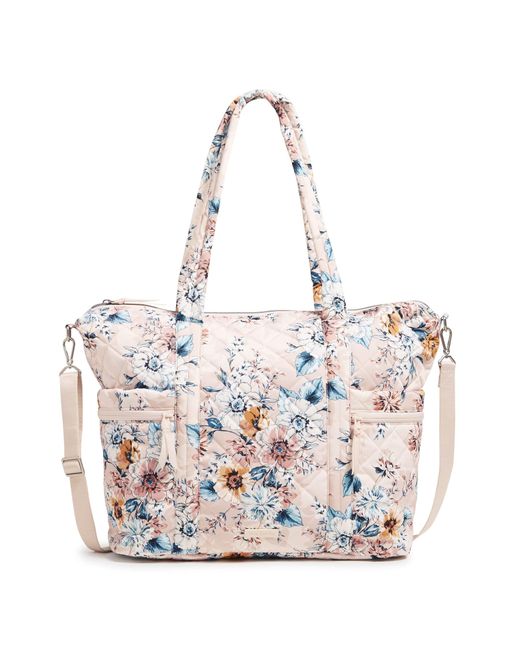 Vera Bradley Performance Twill Large Multi-strap Tote Bag in White | Lyst