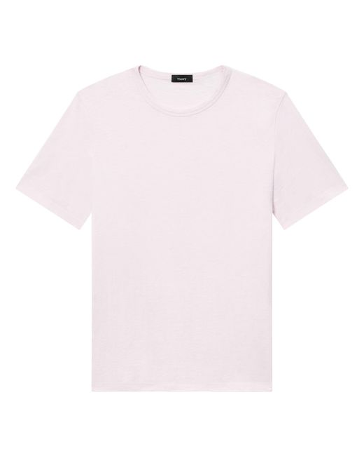 Theory Pink Essential Tee In Cosmos for men