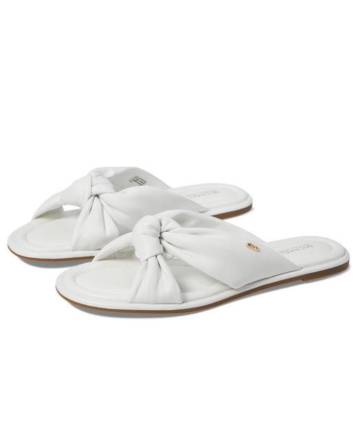 Michael kors white flat sandals on sale