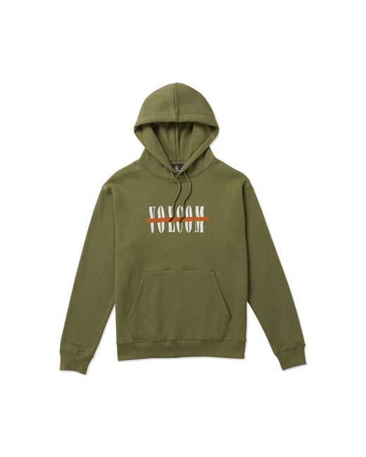 Volcom Green Catch 91 Pullover Hooded Fleece Sweatshirt for men