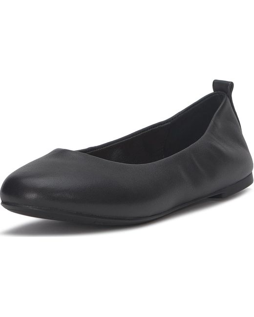 Lucky Brand Black Emmielou Leather Ballet Flat