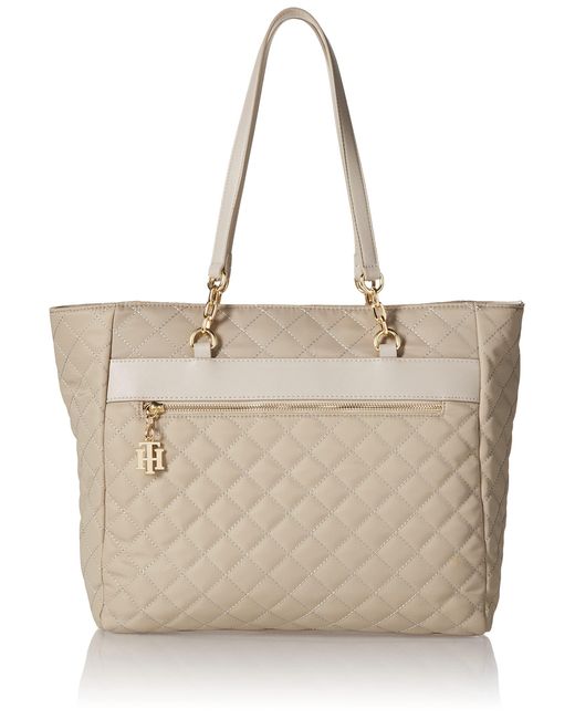 Tommy Hilfiger Womens Charming Tote in Natural | Lyst