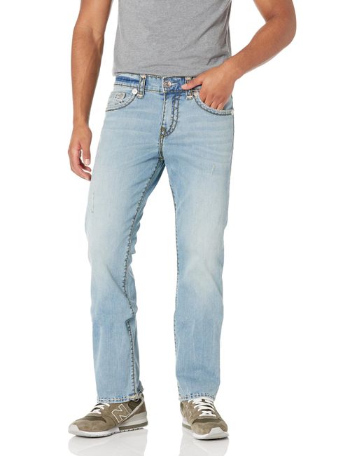 Brand Jeans Ricky Super T Straight Jean di True Religion in Blue da Uomo