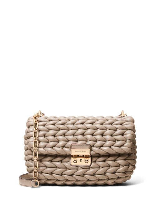 MICHAEL Michael Kors Natural Tribeca Large Convertible Chain Shoulder Bag