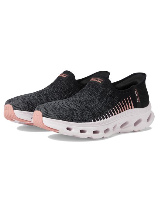 Skechers Black Go Walk Glide Step 2.0 Venus Hands Free Slip-Ins (/Rose) Walking Shoes
