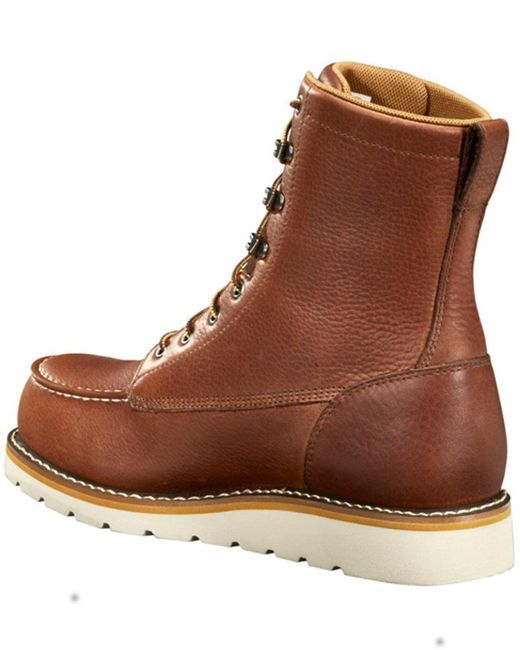 Carhartt Wp Steel Toe 8" Lace-up Wedge Work Boot Moc Brandy Brown 9.5 Ee for men