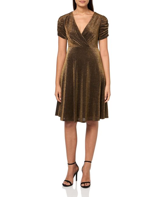 Tommy Hilfiger Women's Brown Fit & Flare Dress