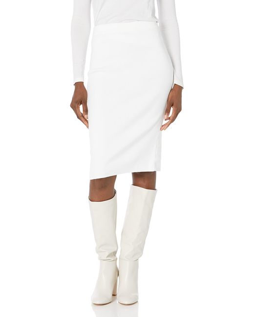 Tommy Hilfiger White Adaptive Ribbed Bodycon Skirt
