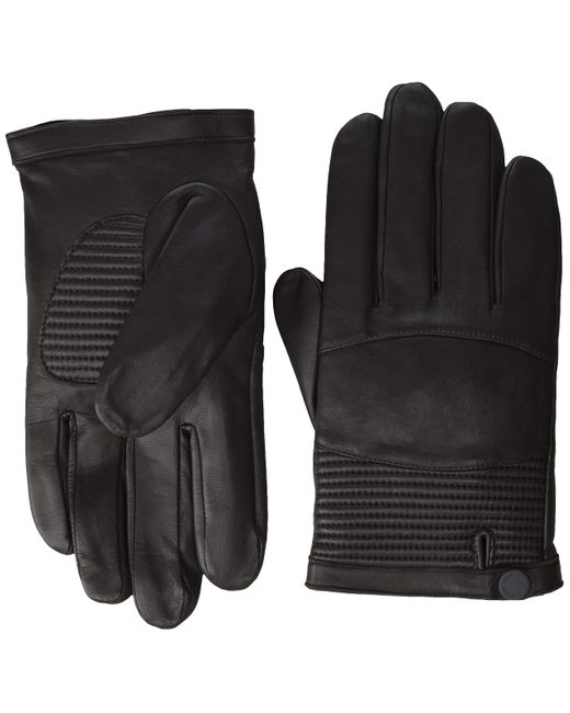 Emporio Armani Black A | X Armani Exchange Leather Gloves for men