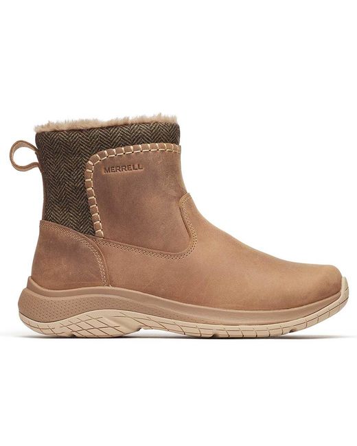 Merrell Brown Encore Ice 5 Mid Zip Clog