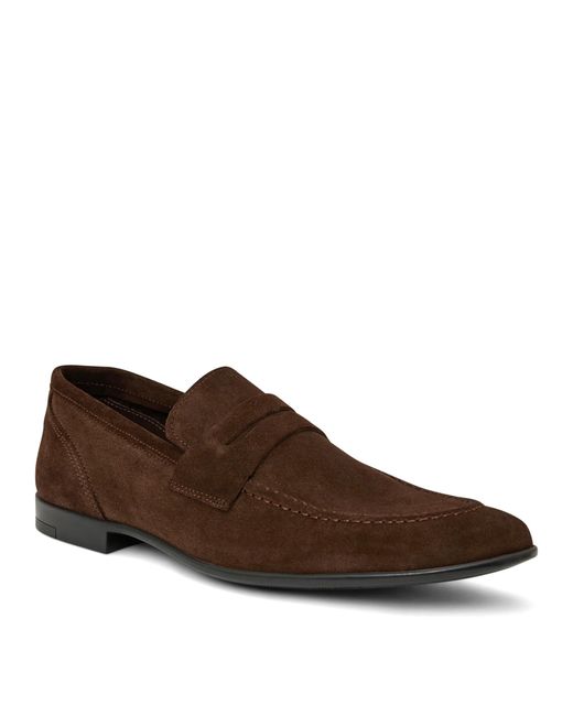 Bruno Magli Men's Brown Lastra Unlined Penny Loafer