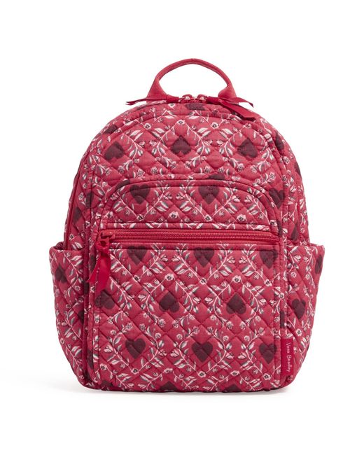 Vera Bradley Red Cotton Small Backpack