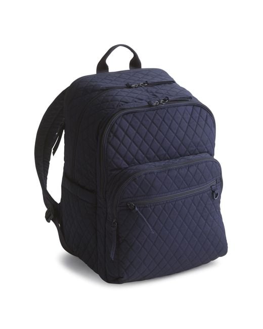 Vera Bradley Blue Premium Cotton Xl Bancroft Backpack