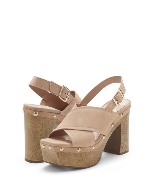 Vince Camuto Suede Jenevya Platform Sandal Heeled | Lyst