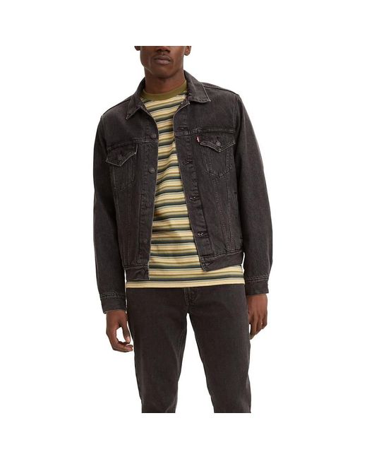 Levi's Vintage Relaxed Lined Trucker Jacket, in Black for Men | Lyst