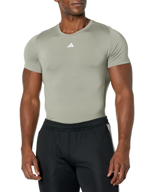 Adidas Green Techfit Training T-shirt for men