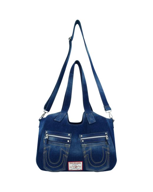 True Religion Blue Satchel Bag