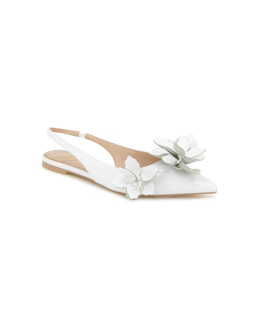 Kenneth Cole White Tayla Ballet Flat
