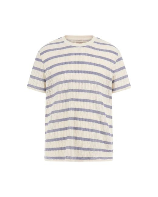 Guess White Short Sleeve Elon Textured Crew for men