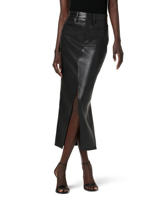 Hudson Black Reconstructed Midi Skirt