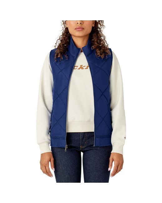 Dickies Blue Plus Size Quilted Vest