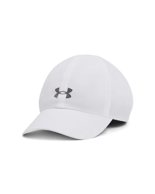 Under Armour White S Launch Run Adjustable Hat,