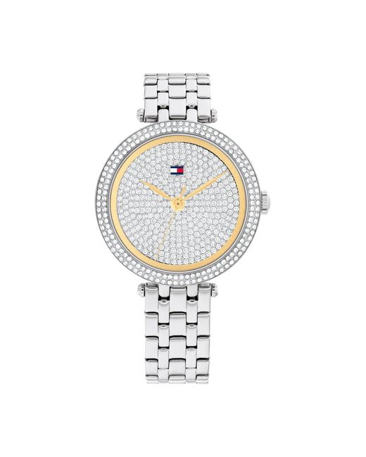 Tommy Hilfiger White Classic 3h Quartz Watch - Stainless Steel Wristbrand - Water Resistant Up To 3 Atm/30 Meters - Premium Fashion Timepiece With