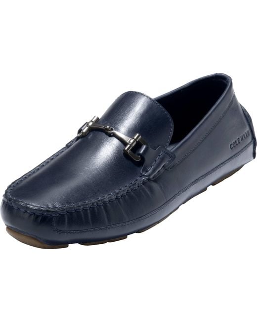Cole Haan Men's Blue Wyatt Bit Driving Loafers