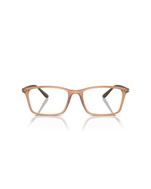 Emporio Armani Black Ea3237f Low Bridge Fit Rectangular Prescription Eyewear Frames for men